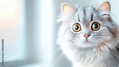 Wallpaper Mural Persian cat concept. A stunning fluffy cat with expressive eyes, capturing innocence and curiosity. Torontodigital.ca