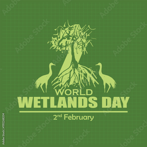 World Wetlands day, 2 February, poster and banner