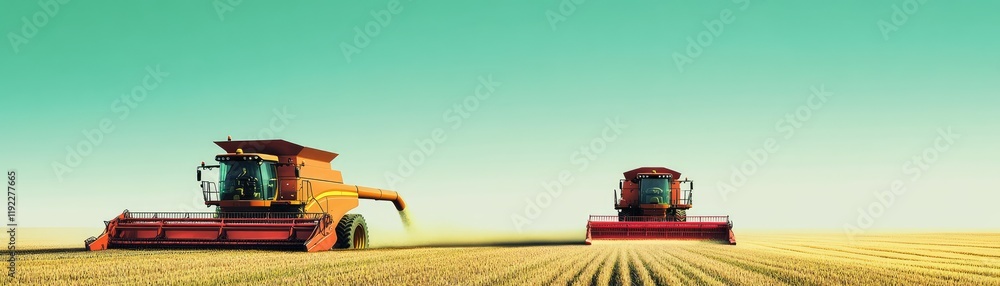 Fototapeta premium Precision Farming in Vibrant Fields