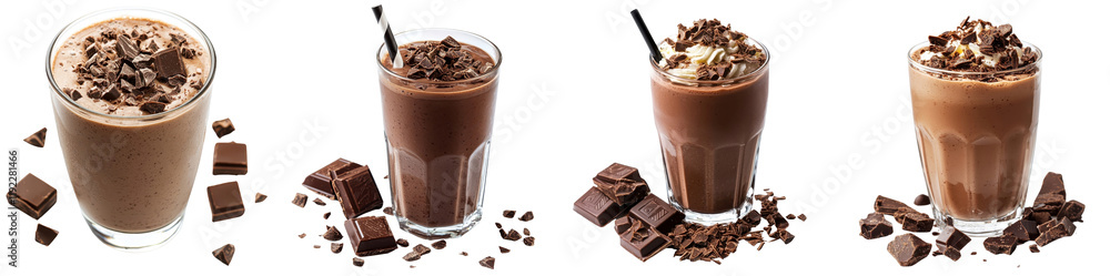 Chocolate smoothie isolated on white background. Mix Collection Png. Chocolate smoothie isolated on white background. Mix Collection Png.