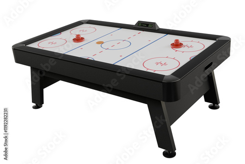 air hockey table isolated on white