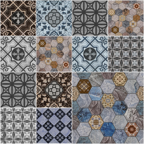abstract design pattern for wall tile and floor tile , marble tile mosaic , geometric	
