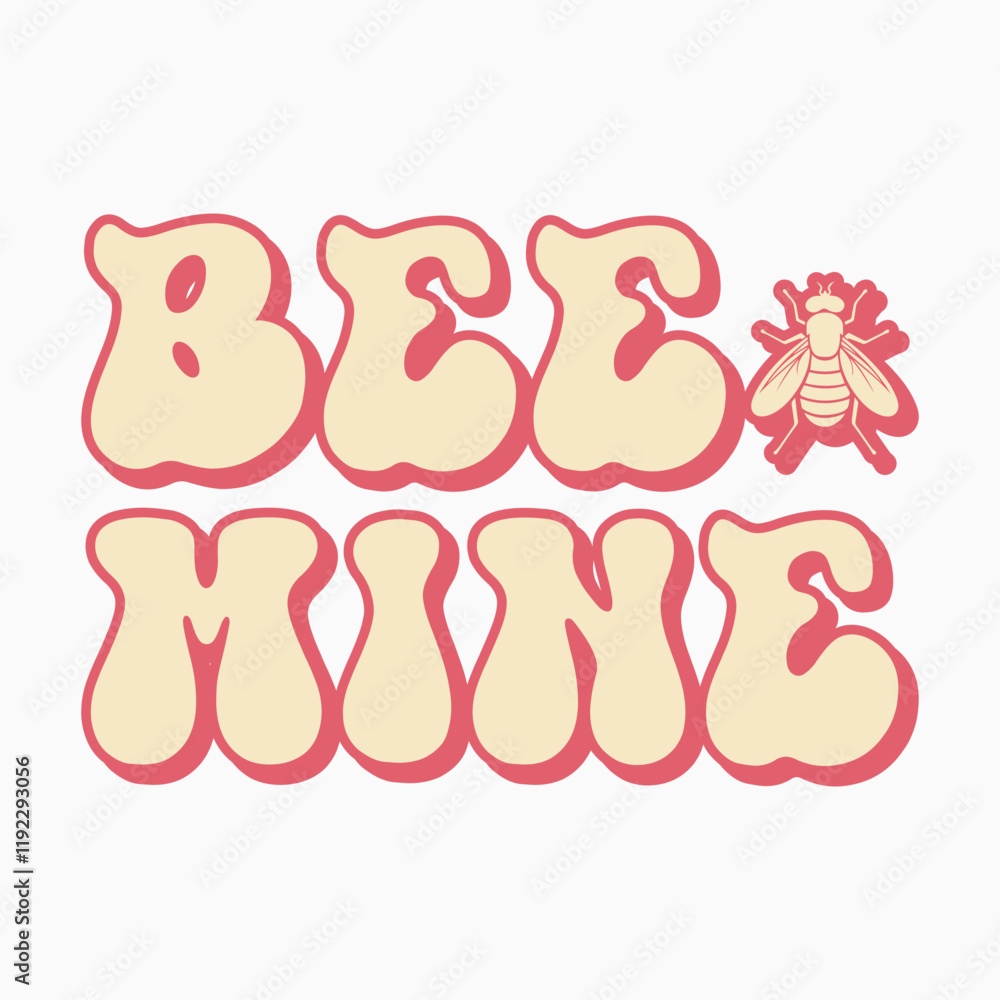 Bee mine svg retro t shirt design vector Bee mine svg retro t shirt design vector
