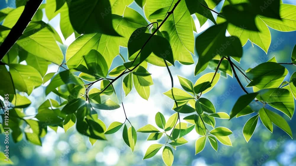 Sunlit Greenery: A Canopy of Lush Leaves Sunlit Greenery: A Canopy of Lush Leaves