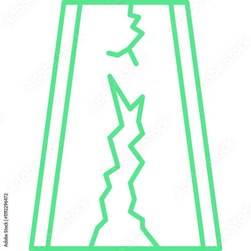 Earthquake on Road icon single vector illustration