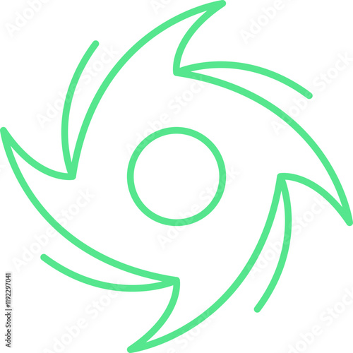 Cyclone icon single vector illustration