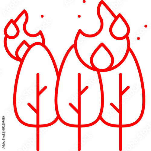 Forest Fire icon single vector illustration