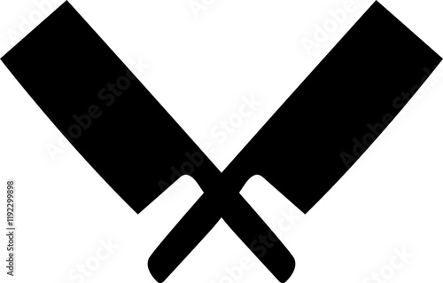 Chinese crossed knife silhouette icon