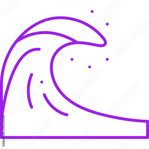Cold Wave icon single vector illustration