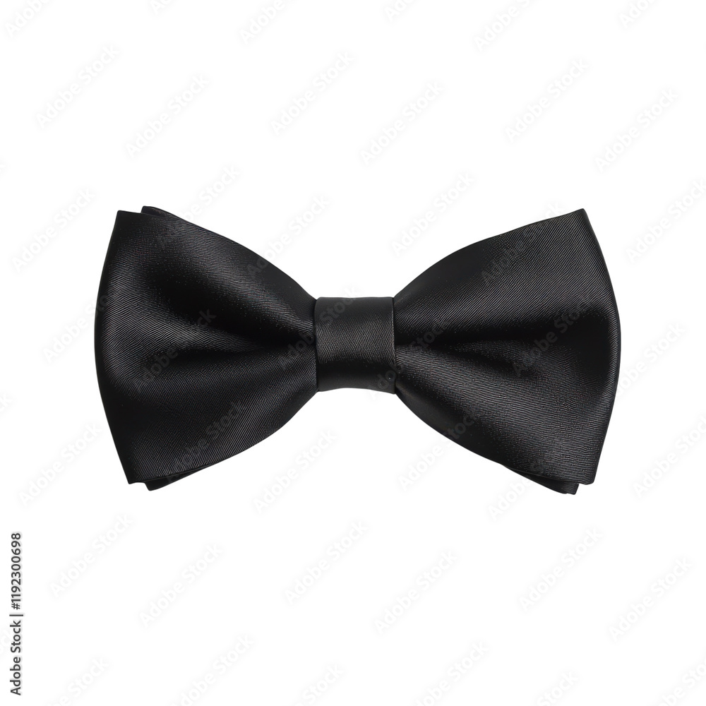 Classic Black Bow Tie on transparent background. Classic Black Bow Tie on transparent background.