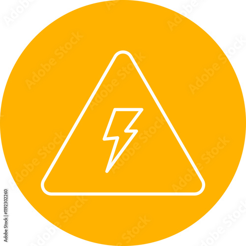 Electricity Danger icon single vector illustration