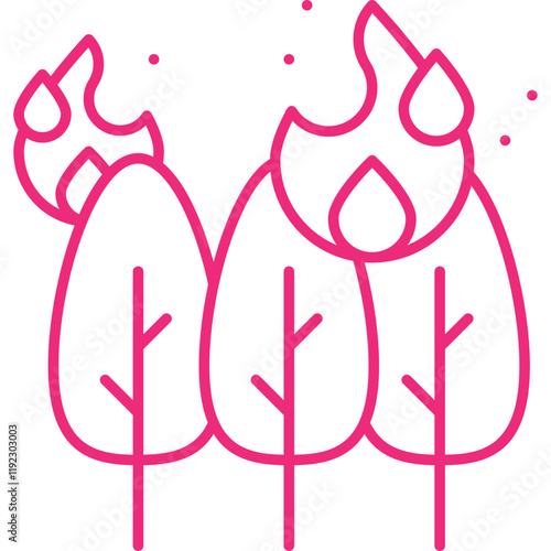 Forest Fire icon single vector illustration