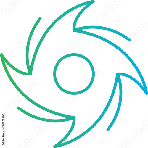 Cyclone icon single vector illustration