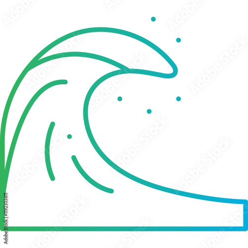 Cold Wave icon single vector illustration