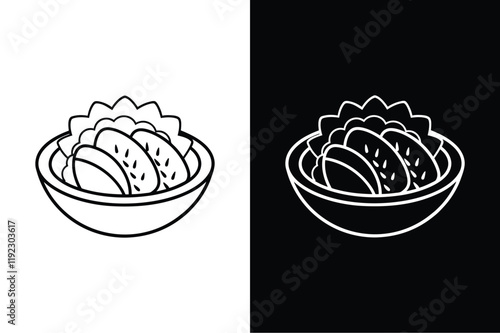 Fajitas  icon vector on White Background ,Vector Art Illustration on white background.