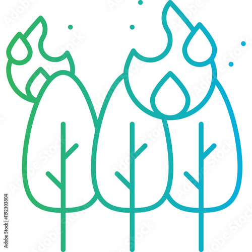 Forest Fire icon single vector illustration