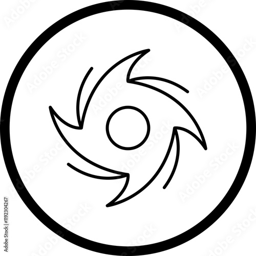Cyclone icon single vector illustration
