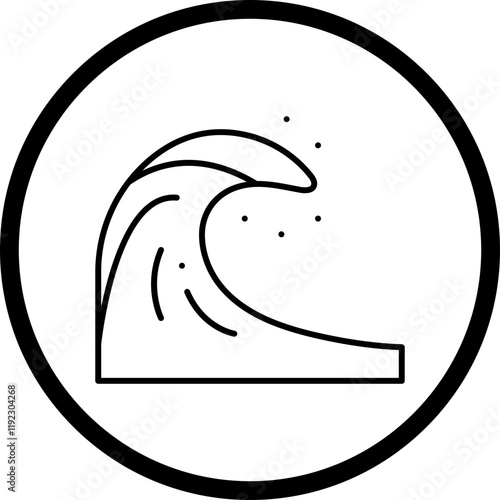 Cold Wave icon single vector illustration