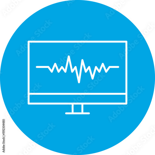 Earthquake Reading icon single vector illustration