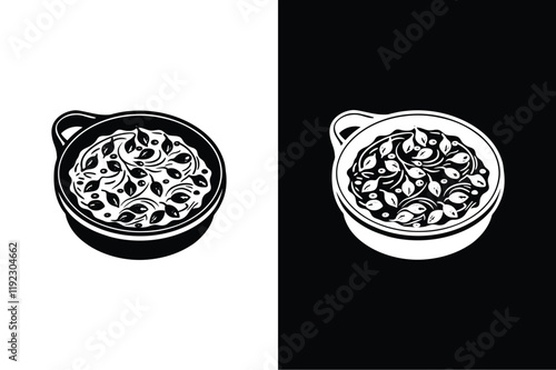 Frittata icon vector on White Background ,Vector Art Illustration on white background.