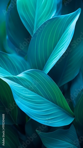 Digital technology leaf texture green nature poster background