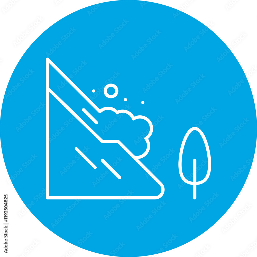 Snow Avalanche icon single vector illustration Snow Avalanche icon single vector illustration