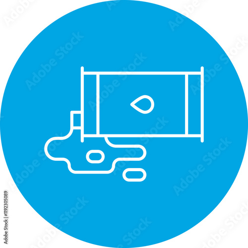 Chemical Leak icon single vector illustration