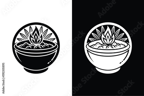 Jambalaya icon vector on White Background ,Vector Art Illustration on white background.