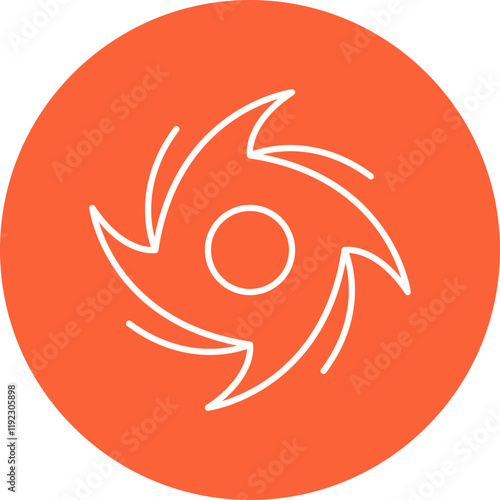 Cyclone icon single vector illustration