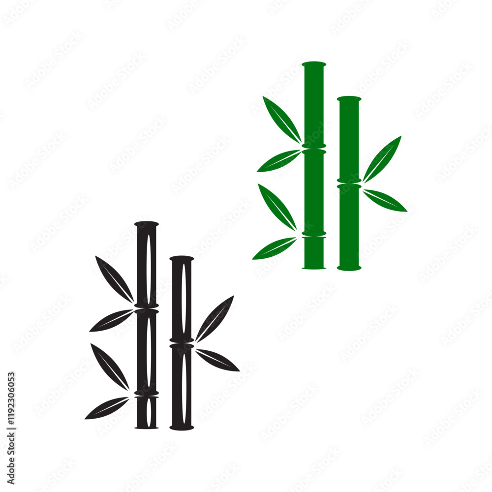 Fototapeta premium bamboo icon vector