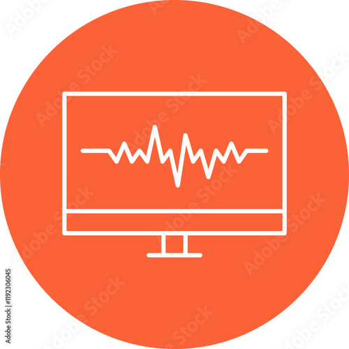 Earthquake Reading icon single vector illustration