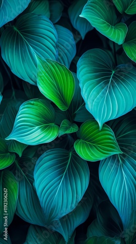 Wallpaper Mural Digital technology leaf texture green nature poster background Torontodigital.ca