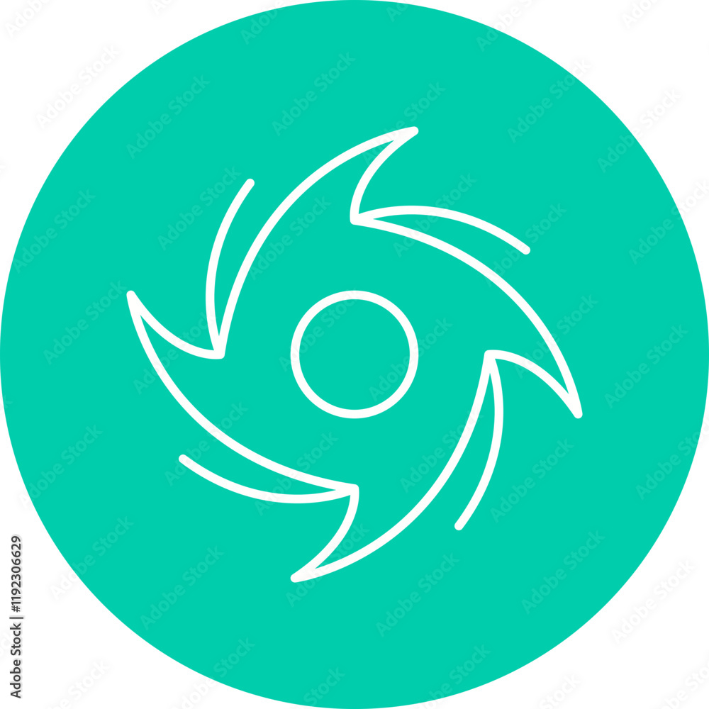 Fototapeta premium Cyclone icon single vector illustration