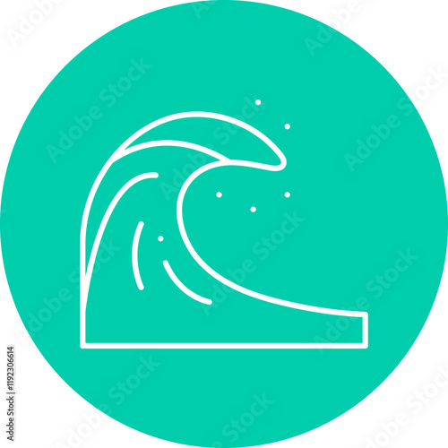 Cold Wave icon single vector illustration