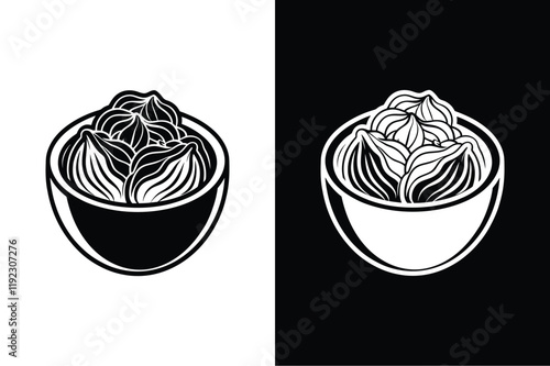 Kimchi icon vector on White Background ,Vector Art Illustration on white background.