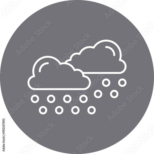 Heavy Snows icon single vector illustration