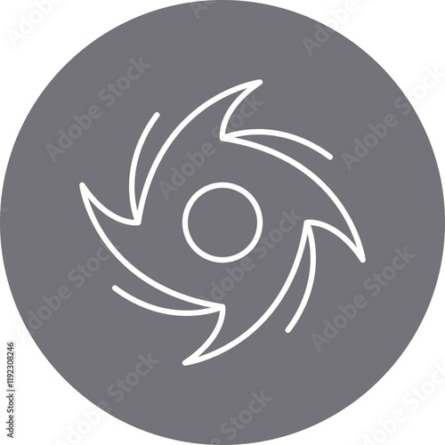 Cyclone icon single vector illustration