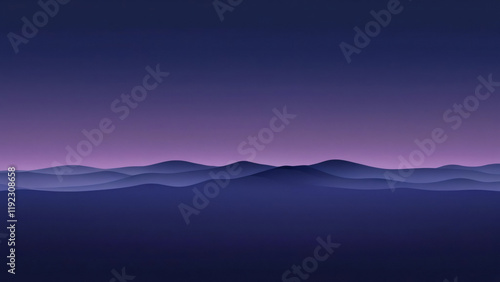 A blend of deep sapphire fading into muted navy and transitioning into a soft twilight purple for an elegant, moody gradient.