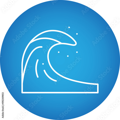 Cold Wave icon single vector illustration