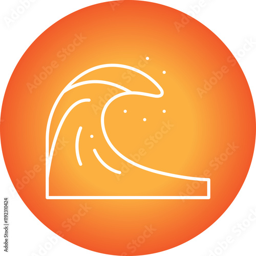 Cold Wave icon single vector illustration
