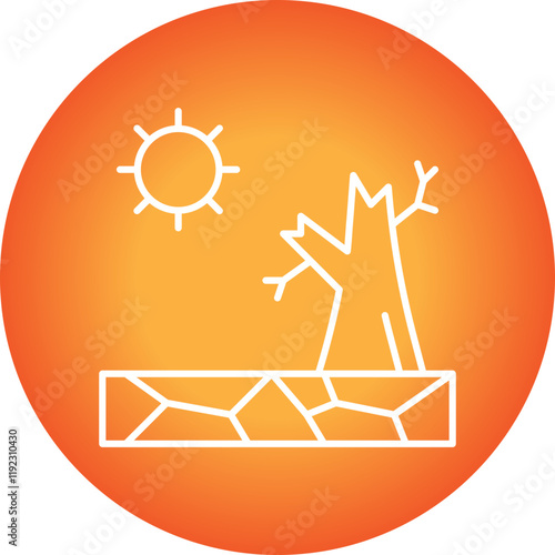 Drought icon single vector illustration