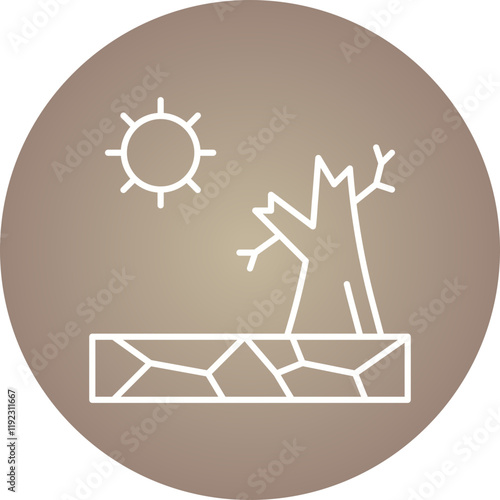 Drought icon single vector illustration