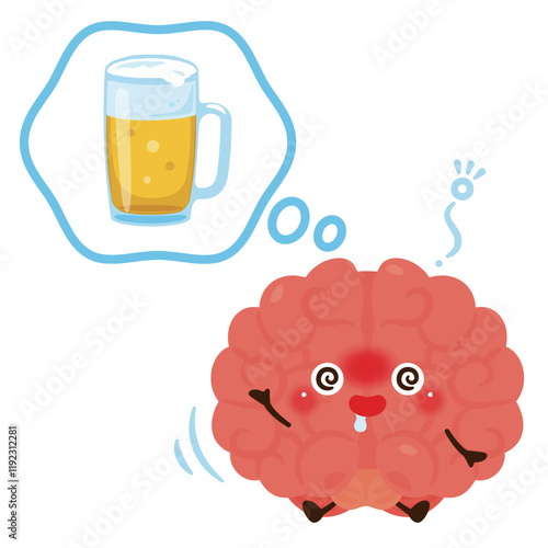 アルコールに酔う脳のキャラクター2