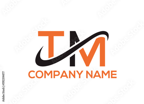 A bold "TM" logo with modern typography, clean lines, and minimalist design, reflecting professionalism, innovation, and versatility, suitable for diverse industries and contemporary branding.