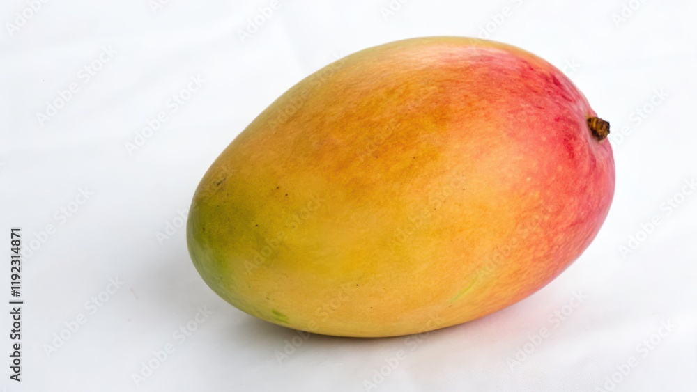 Ripe Mango on White Background, Perfect for Food Photography Ripe Mango on White Background, Perfect for Food Photography