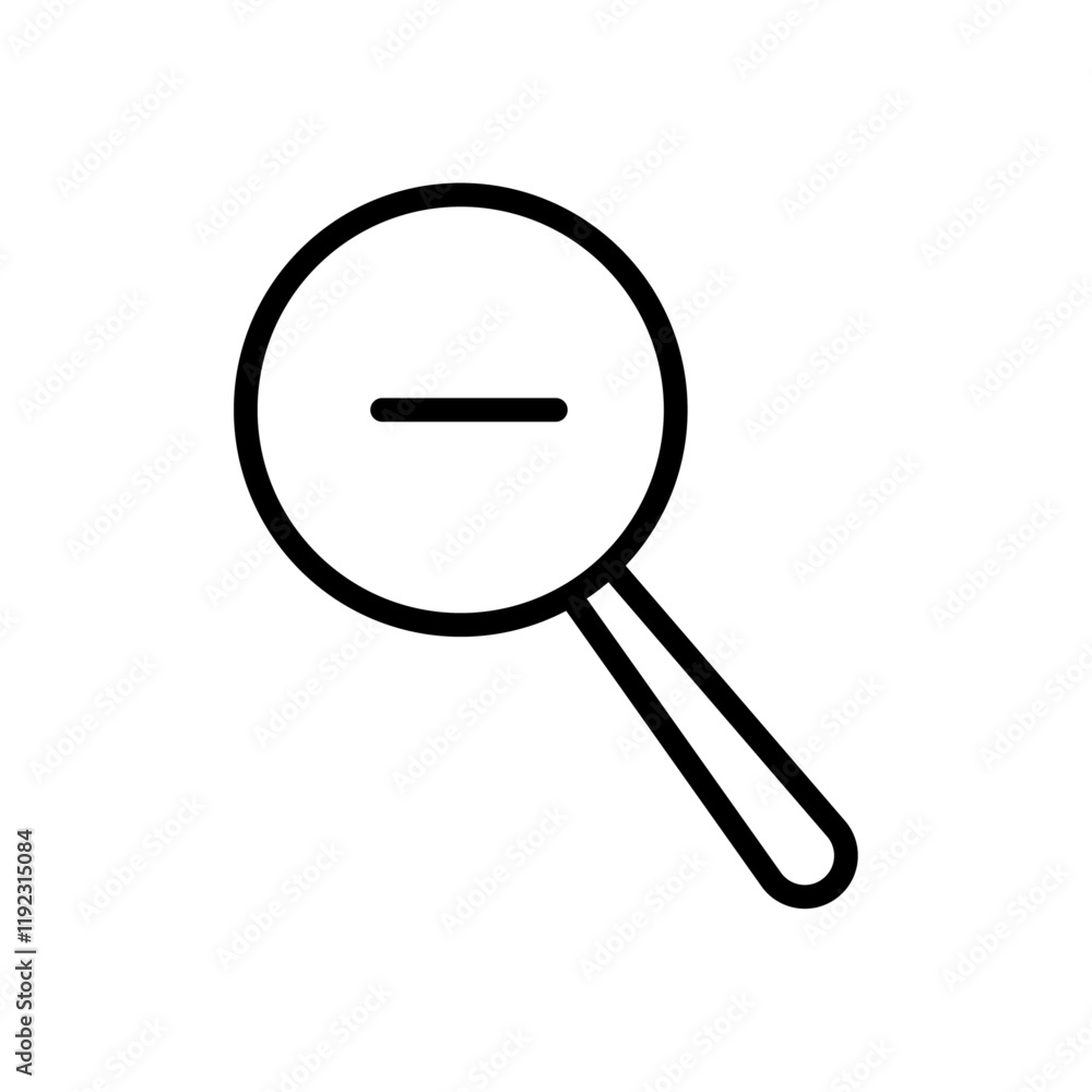 Zoom out icon Thin line art isolated Zoom out icon Thin line art isolated