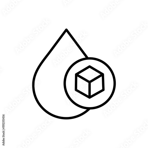 Blood sugar icon Thin line art isolated