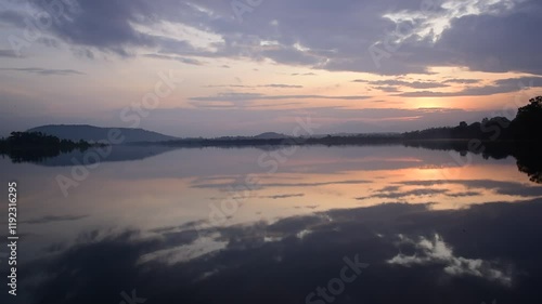 Wallpaper Mural rain clouds wind river and the morning light of the day Torontodigital.ca