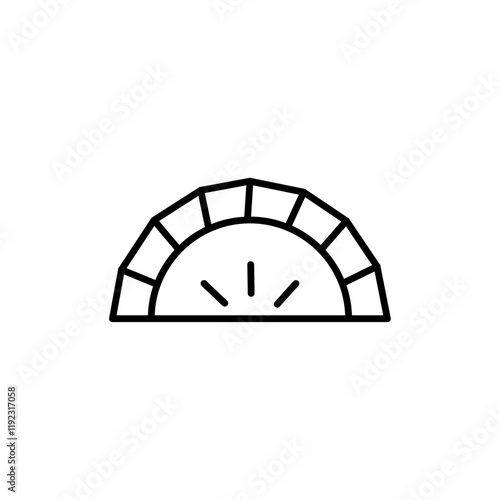 dumplings icon Thin line art isolated