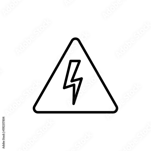 High voltage icon Thin line art isolated Free Download High voltage icon Thin line art isolated - GFXLoad